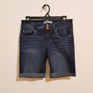 No Boundaries Juniors Jeans Shorts Size 11 Dark Blue Denim